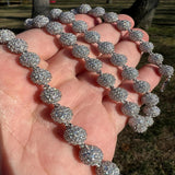 D Color Moissanite Ball Link Chain For Men's