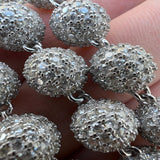 D Color Moissanite Ball Link Chain For Men's