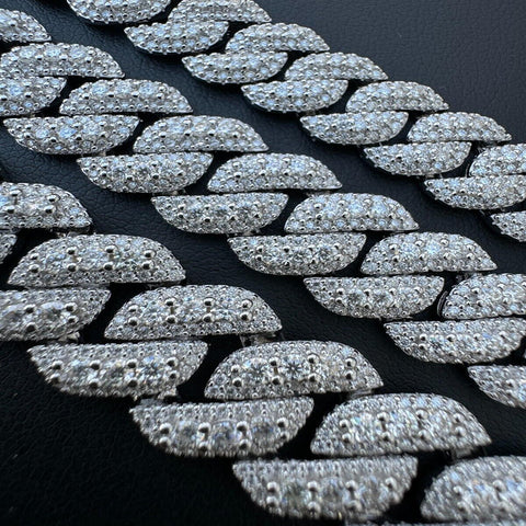 Round Cut D Color Moissanite Luxury Cuban Chain Gift For Men's