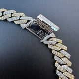 Dual Tone Moissanite Diamond Hip Hop Chain