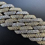 Dual Tone Moissanite Diamond Hip Hop Chain
