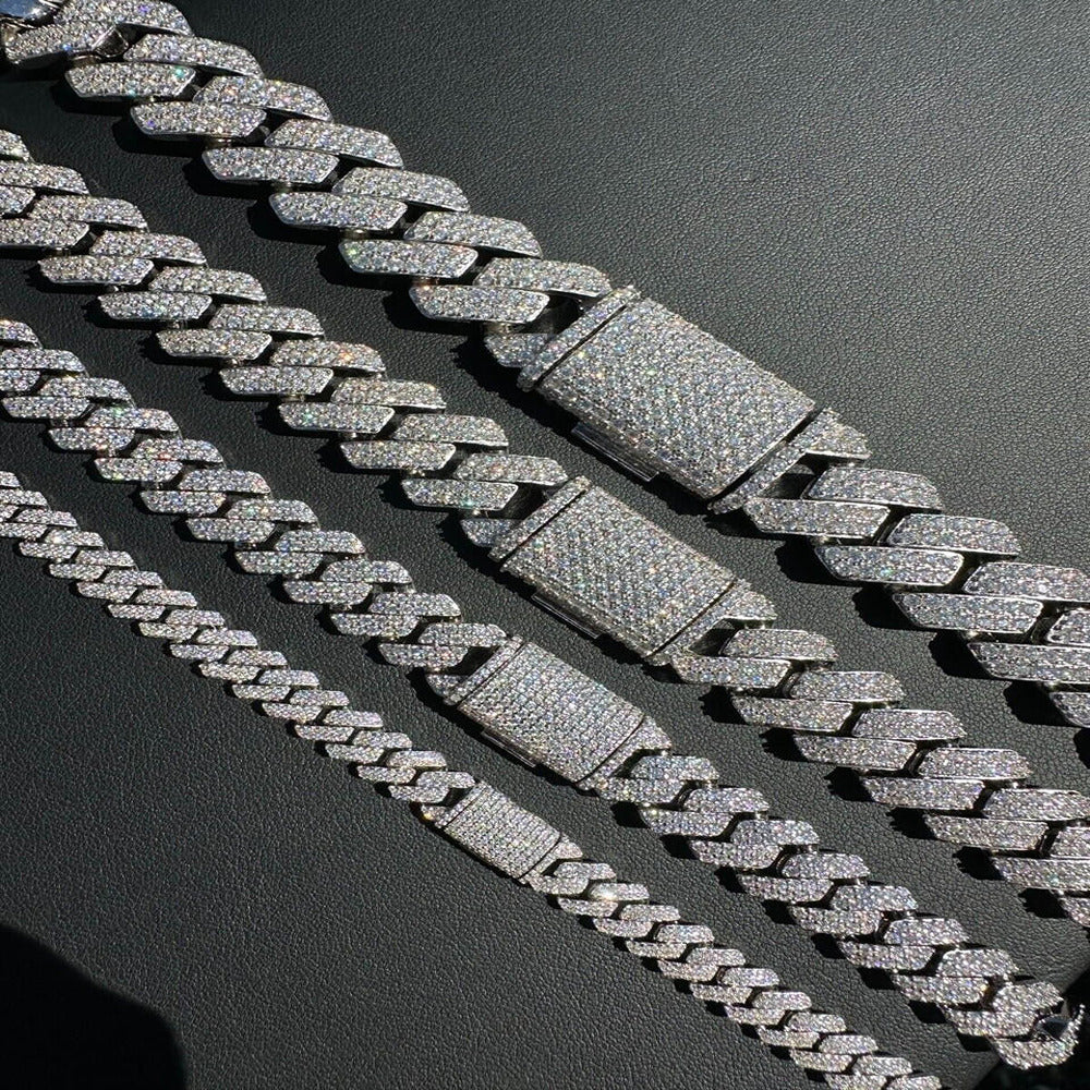 Iced Out Luxury Moissanite Cuban Link Chain