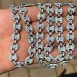 Moissanite Diamond Iced Out Puffed Chain For Men's