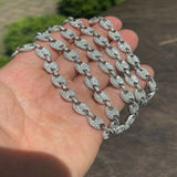 Moissanite Diamond Iced Out Puffed Chain For Men's