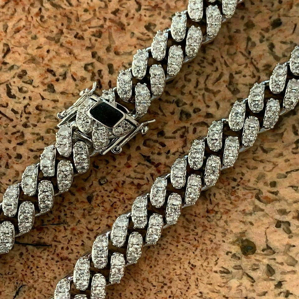 925 Silver Moissanite Diamond Chain