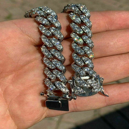 925 Silver Moissanite Diamond Chain