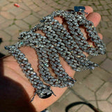 925 Silver Moissanite Diamond Chain