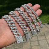 Iced Out Moissanite Diamond Cuban Chain