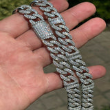 Baguette & Round Cut Moissanite Link Chain Gift For Men's