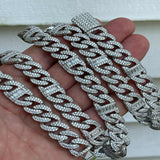 Baguette & Round Cut Moissanite Link Chain Gift For Men's