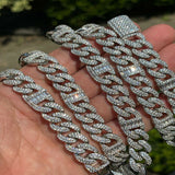 Baguette & Round Cut Moissanite Link Chain Gift For Men's