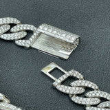 Baguette & Round Cut Moissanite Link Chain Gift For Men's