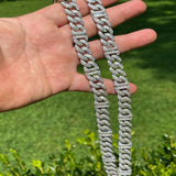 Baguette & Round Cut Moissanite Link Chain Gift For Men's