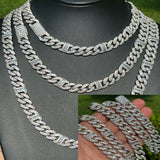 Baguette & Round Cut Moissanite Link Chain Gift For Men's