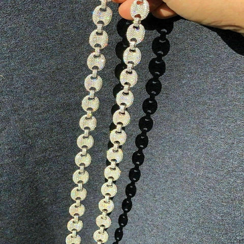 D Color Moissanite Puffed Chain Hip Hop Luxury Chain