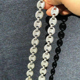 925 Silver Moissnaite Puff Style Custom Chain For Men's