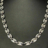 925 Silver Moissnaite Puff Style Custom Chain For Men's