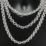 Ice Out Moissanite Rolo Style Cuban Chain For Men's