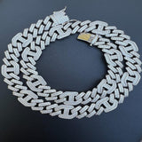 Lab Created Moissnaite 925 Silver Cuban Chain