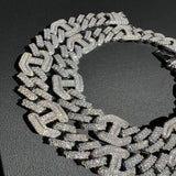 Lab Created Moissnaite 925 Silver Cuban Chain