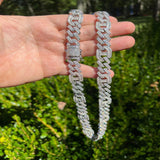 Lab Created Moissnaite 925 Silver Cuban Chain