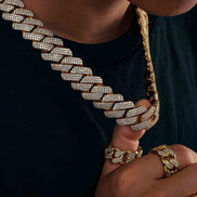 Moissnaite Diamond Hip Hop Luxury Cuban Chain For Men's