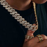Moissnaite Diamond Hip Hop Luxury Cuban Chain For Men's