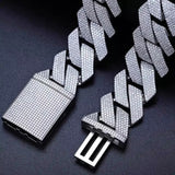 22MM Full Moissnaite Iced Out Hip Hop Cuban Chain For Men's