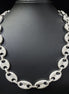 Coffee Bean Moissanite Diamond Link Chain Necklace