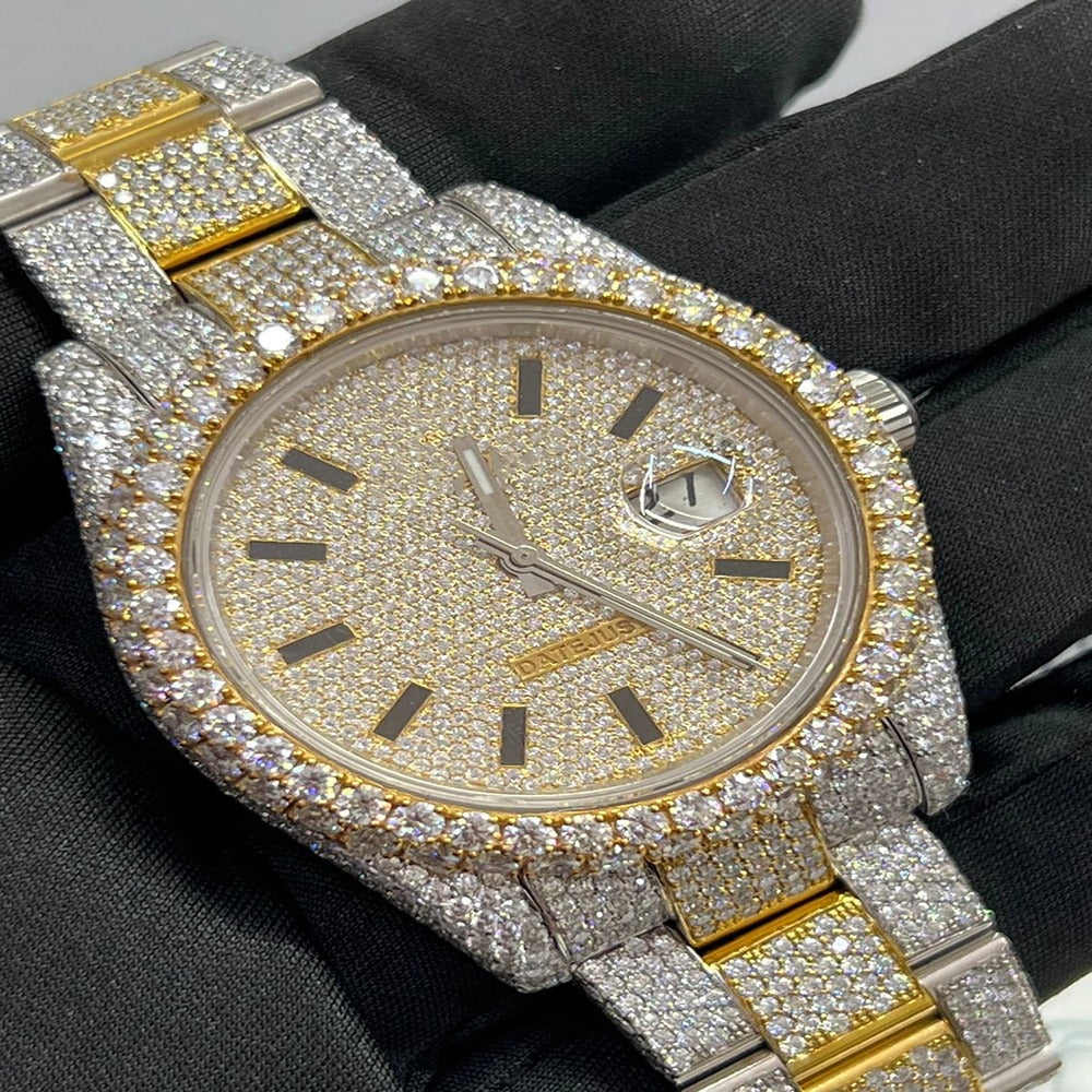 Iced Out Moissanite Luxury Watch For Men's