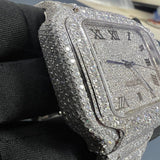 Moissanite Iced Out Bust Down Automatic Men's Watch