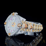 Moissanite Diamond Skull Designed Hip Hop Watch For Men's