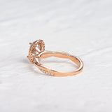 Oval Cut Moissanite Twisted Engagement Ring