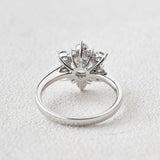 Round Cut Vintage Halo Moissanite Engagement Ring