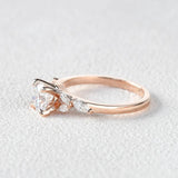 Round Cut Vintage Moissanite Wedding Ring