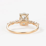 Oval Cut Five Stone Moissanite Engagement Ring