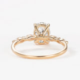 Oval Cut Five Stone Moissanite Engagement Ring