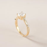 Round Cut Twisted Moissanite Engagement Ring