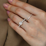 Round Cut Twisted Moissanite Engagement Ring
