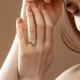 Heart Cut Moissanite Solitaire Engagement Ring For Her