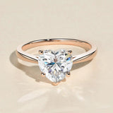 Heart Cut Moissanite Solitaire Engagement Ring For Her
