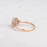 Oval Cut Moissanite Three Stone Engagement Ring