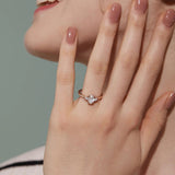Oval Cut Three Stone Moissanite Engagement Ring