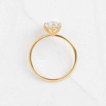 Oval Cut Moissanite Solitaire Promise Ring For Her