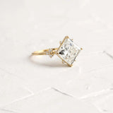 Princess Cut Vintage Moissanite Engagement Ring