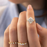 Princess Cut Vintage Moissanite Engagement Ring