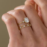 Radiant Cut Five Stone Moissanite Engagement Ring