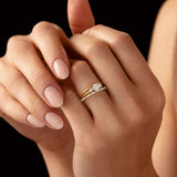 Round Cut Three Stone Engagement Ring