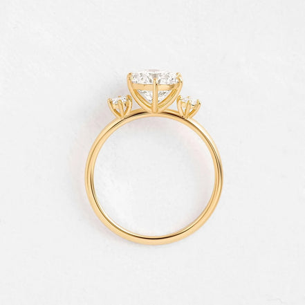 Round Cut Three Stone Engagement Ring