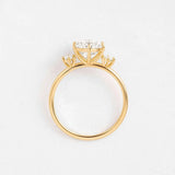 Round Cut Three Stone Engagement Ring